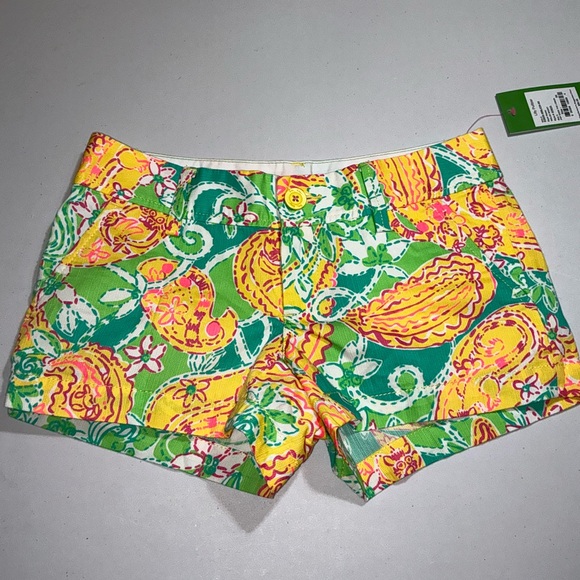 Lilly Pulitzer NWT 🦄 Walsh Shorts Pop Goes the Lemur Size 00 - Picture 1 of 12